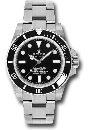 Rolex Steel No-Date Submariner Watch - Black Dial, Ceramic Bezel,  - (Discontinued Model) 114060