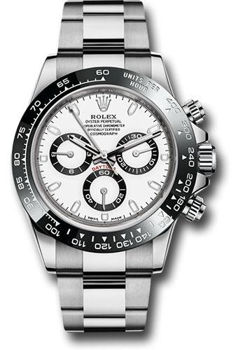 Rolex Steel Cosmograph Daytona 40mm Watch - Black Ceramic Bezel, White Panda Index Dial - 116500LN w