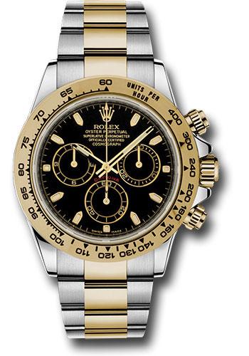 Rolex Cosmograph Daytona 40mm Watch - Two Tone Yellow Gold & Steel, 18k Yellow Gold Bezel, Black Dial - 116503 bki