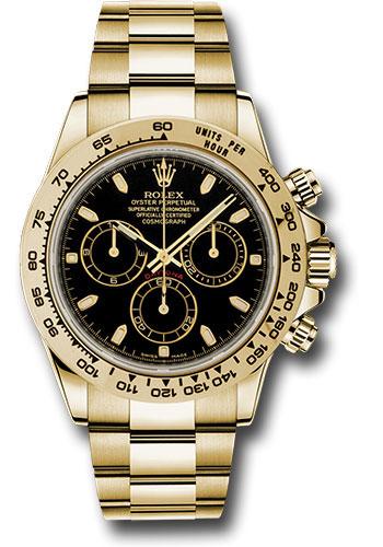 Rolex Yellow Gold Cosmograph Daytona 40 Watch - Black Dial - (Discontinued Model) 116508 bki