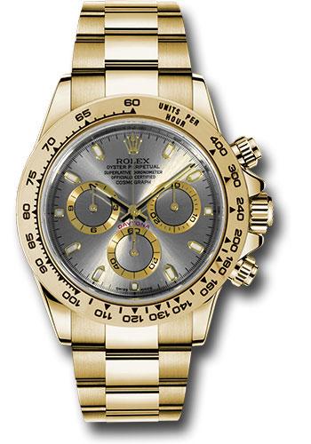 Rolex Yellow Gold Cosmograph Daytona 40mm Watch - Grey Dial -(Discontinued Model)  116508 sti