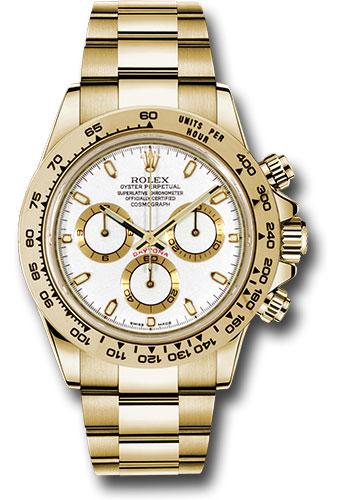 Rolex Yellow Gold Cosmograph Daytona 40mm Watch - White Dial - (Discontinued Model) 116508 wi