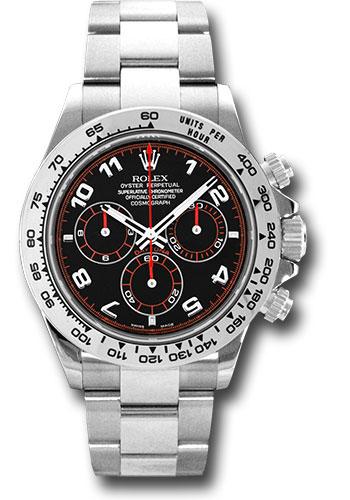 Rolex White Gold Cosmograph Daytona 40mm Watch - Black Racing  Dial - (Discontinued Model) 116509 bk