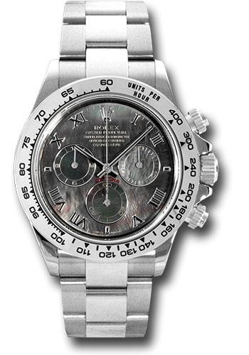 Rolex White Gold Cosmograph Daytona 40mm Watch - Dark Mother-Of-Pearl Roman Dial - (Discontinued Model) 116509 dkmr