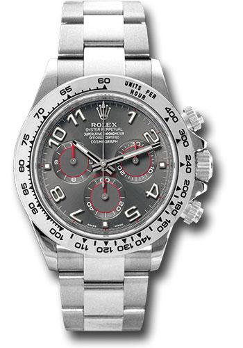 Rolex White Gold Cosmograph Daytona 40mm Watch - Grey Racing Dial - (Discontinued Model) 116509 gra