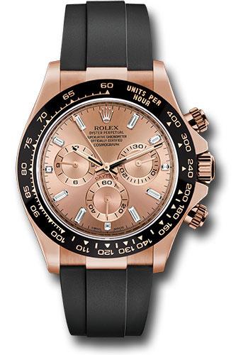 Rolex 18K Everose Gold Cosmograph Daytona 40 Watch - Pink Diamond/Baguette Dial - 116515LN pdof