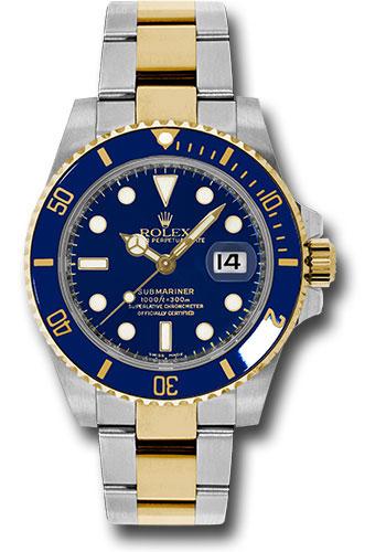 Rolex Steel and Gold Submariner Date Watch - Blue Dial, Ceramic Bezel - (Discontinued Model) 116613 blu