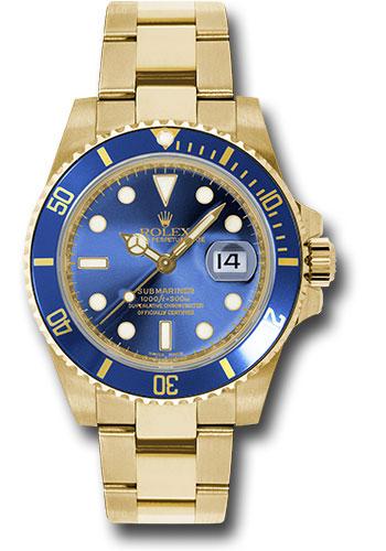 Rolex Yellow Gold Submariner Date Watch - Blue Dial, Ceramic Bezel - (Discontinued Model) 116618 bl