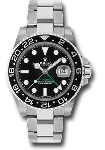 Rolex Steel GMT-Master II 40mm Watch - Black Bezel - Black Dial - Oyster Bracelet (Discontinued Model) 116710LN