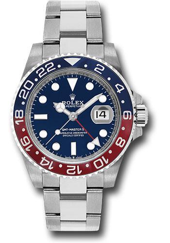 Rolex White Gold GMT-Master II 40mm Watch - Blue and Red 