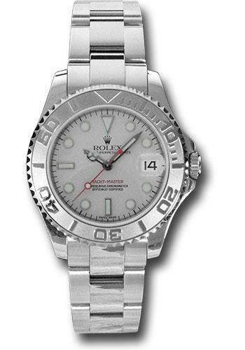 Rolex Steel and Platinum Yacht-Master 35mm Watch - Platinum Dial - (Discontinued Model) 168622