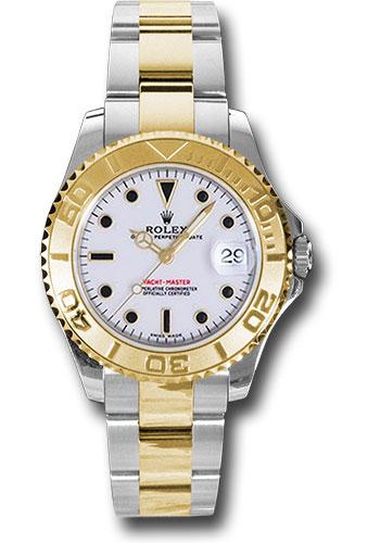 Rolex Steel and Yellow Gold Yacht-Master 35mm Watch - White Dial - (Discontinued Model) 168623 w