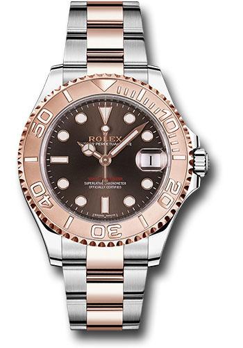 Rolex Steel and Everose Gold Rolesor Yacht-Master 37mm Watch - Chocolate Dial - 268621