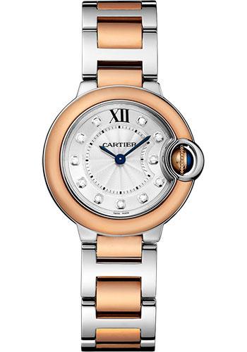 Cartier Ballon Bleu de Cartier Watch - 28 mm Steel Case - Pink Gold And Steel Bracelet - W3BB0005