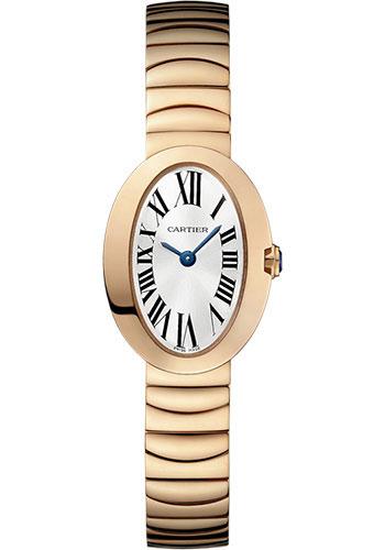 Cartier Baignoire Watch - 31.6 x 24.5 mm Pink Gold Case - Gold Bracelet - W8000015